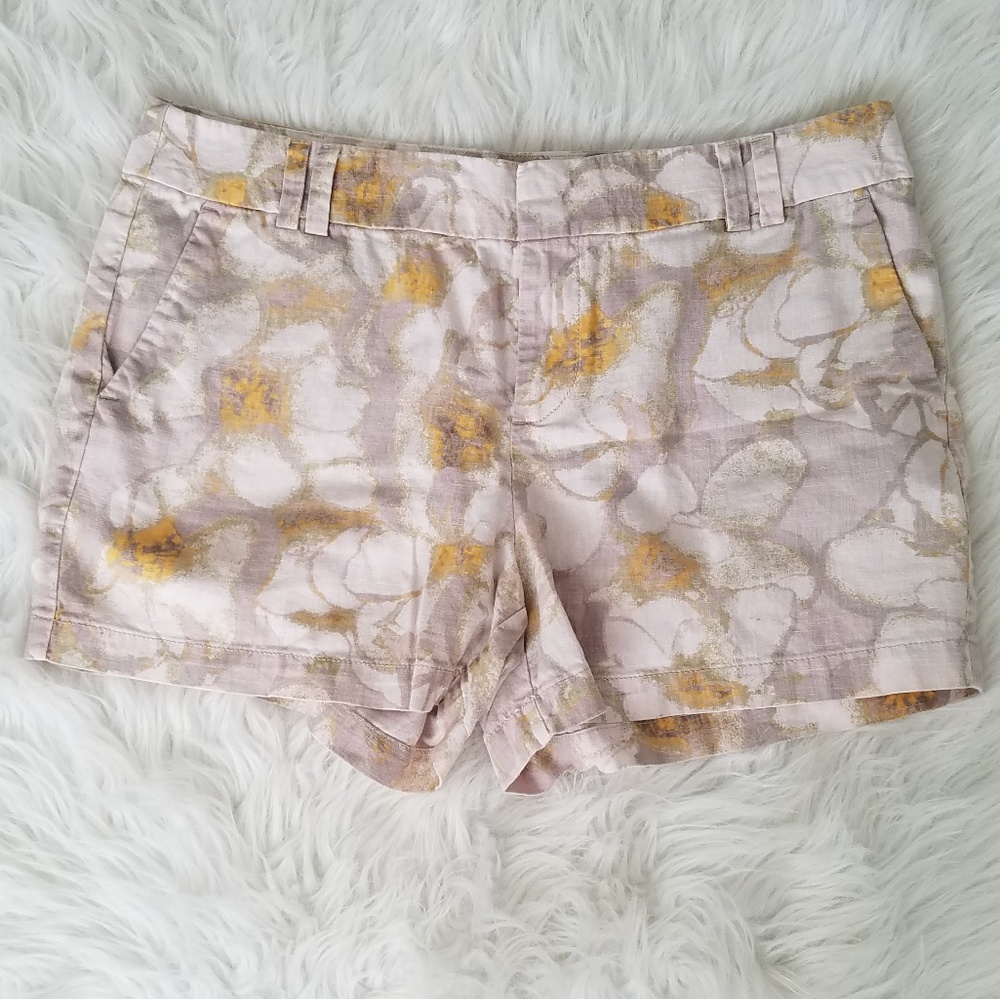 Loft Floral Linen Shorts 10